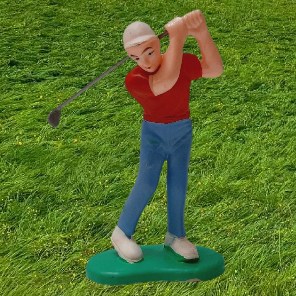 🍒4 for $20🍒 Vintage GOLF Cake Topper Birthday Party Cake Figure Vtg Hong Kong